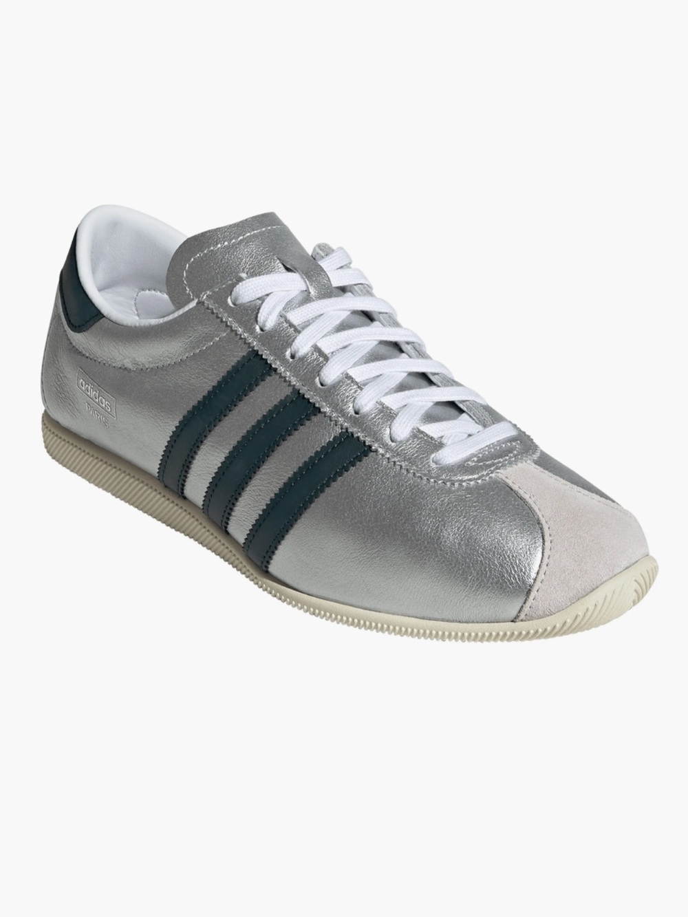 Adidas Paris Sneakers in Silver/Dark Green/Cream
